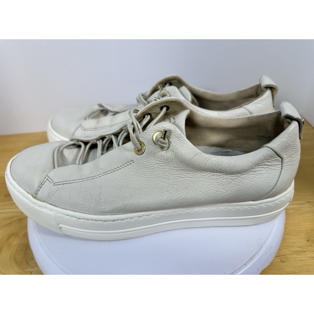Paul Green Faye Platform Sneakers Womens Ivory US 10 UK 7.5 Made In Austria - Picture 2 of 16